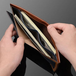 Cartera Corta en Relieve para Hombre, Paquete de Tarjeta, Sección Transversal, PU, Fabricantes, Venta Al por Mayor - Product Image 3