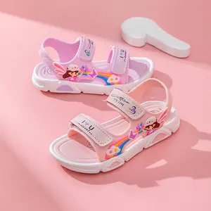 Zomer Regenboog Kinderen Schattige Schattige Prinses Stijl Sandalen Zachte Zool Dames Eenvoudige Schoenen Voor Meisje En Vrouwen