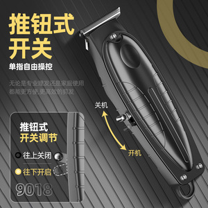 Professional Hair Clippers 800mAh 3-6h Battery Rechargeable Salon Use Metal Body Strong Power <b>Type</b> <b>C</b> Fast Charging - Product Image 4