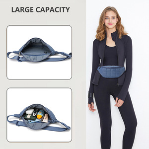 Bán buôn New nóc eo gói Crossbody Túi mùa đông Puffy Nylon Trọng lượng nhẹ Fanny Túi thường rắn màu vành đai túi - Product Image 1
