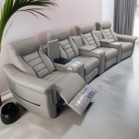 Usine chinoise de meubles de cinéma maison design moderne chaises de maison 3 places canapé intelligent confortable pour salle de cinéma