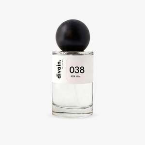 Divain Parfums 038 For Him Profumo da Uomo Fragranza Agrumata Intensità Moderata Uso Estivo Formato da Viaggio - Product Image 1