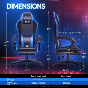 AJUNION Massage-<span class=keywords><strong>Gaming</strong></span>-Stuhl 400lbs Taschenfederkern Computer-<span class=keywords><strong>Gaming</strong></span>-Stuhl Ergonomischer Lendenwirbelstütz-Racing-<span class=keywords><strong>Gaming</strong></span>-Stuhl Hochdichter Schaumstoff - Product Image 3