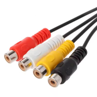 Fiche Din mâle 30CM 5 broches vers 4 prises RCA femelles Connecteur de câble audio