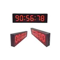 Minuterie numérique électrique à affichage laser LED à 6 chiffres de 5 pouces pour affichage unilatéral, alimentation par prise, minuterie de course en extérieur, minuterie de verrouillage de boîte