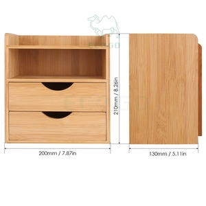 Organizador de almacenamiento de madera ecológico, organizador de escritorio multiusos, organizador de escritorio profesional apilable, Premium - Product Image 5