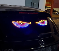 Écran LED sans fil pour voiture, affichage tricolore, écran LED pour vitre arrière de voiture - Evil Eye