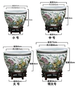 กระถางต้นไม้สี่ด้านลายมังกรปลาภาพวาดด้วยมือสีสันสดใส - Product Image 6