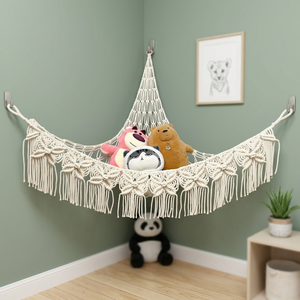 Hamaca colgante de macramé más vendida con borlas para decoración interior de habitación infantil - Product Image 1