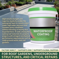 Revêtement imperméable professionnel en polyuréthane, peinture imperméable élastique à haute adhérence pour béton