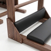 Baril d'entraînement Pilates réglable en bois de noyer personnalisable, avec logo personnalisé et couleurs de cuir, équipement Pilates directement de l'usine