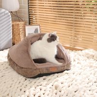 Gemütliches Chenille-Plüsch Hundebett Weich Warm Umweltfreundlich Einfarbig Modern Klassisch Kartonverpackung für den Innenbereich
