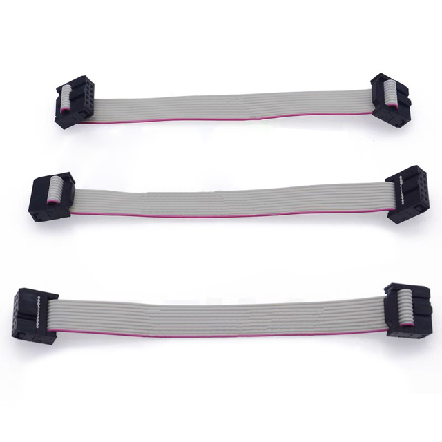Custom 10pin16pin rainbow Color Cable Assembly 2.54mm IDC Connector Wiring Harness Flat Ribbon Cable