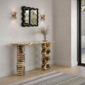 Meubles de maison de luxe sur mesure, table <span class=keywords><strong>murale</strong></span>, design personnalisé, <span class=keywords><strong>console</strong></span> d'<span class=keywords><strong>entrée</strong></span>, table d'<span class=keywords><strong>entrée</strong></span> en onyx naturel - Product Image 3