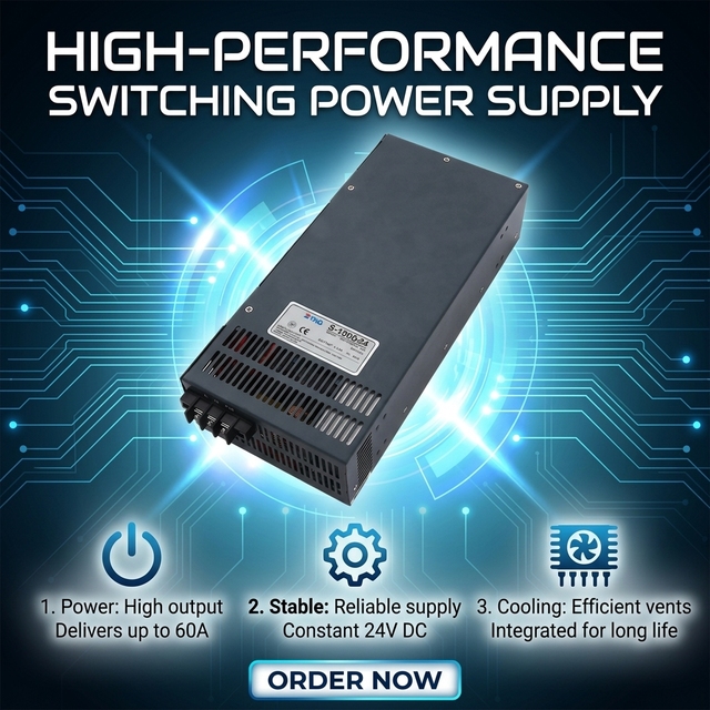 High Frequency Power 1500w Power Supply 12v 125A S-1500-12 1500 Watt  Ac Dc Switching Power Supply