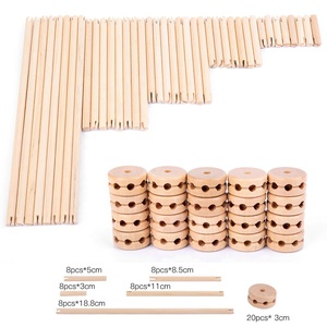 Set <span class=keywords><strong>di</strong></span> 60 Blocchi <span class=keywords><strong>di</strong></span> Costruzione in <span class=keywords><strong>Legno</strong></span> Creativi, Gioco <span class=keywords><strong>di</strong></span> Assemblaggio Fai-da-Te con Giunti e Bastoncini per Bambini - Product Image 6