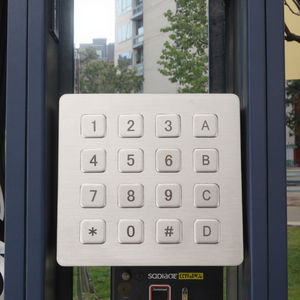 OEM 야외 IP65 16 키 키오스크 엘리베이터 <span class=keywords><strong>ATM</strong></span> 용 산업용 숫자 액세스 제어 금속 키패드 키보드 - Product Image 1