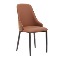Chaise de salle à manger moderne haut de gamme, style minimaliste italien, luxe léger, avec structure en acier et finition anti-rayures, pour l'exportation.