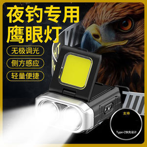 Linterna frontal Hn-T77 para pesca, 1200M Ah, LED recargable con sensor para pesca nocturna, senderismo y camping - Product Image 3