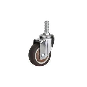 Schnelle Lieferung OHNE MOQ Moderne Möbelrollen mit Bremse Schreibtischstuhl-Drehrolle 1 Zoll TPR Chrom-Beschichtung Drehrolle für Büro - Product Image 1