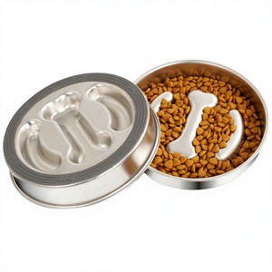 Bouteilles d'eau pour chien Bobite, écologiques, imperméables, en acier inoxydable, à alimentation lente, imprimé animal, design arrondi, pour usage intérieur et extérieur - Product Image 3