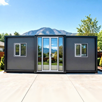 Maison conteneur préfabriquée extensible de 40 pieds, 78 m², avec 1 chambre de luxe, galvanisée et pliable, dotée d'une simulation VR 360° et d'une capacité de charge de neige de 1,5 kN.