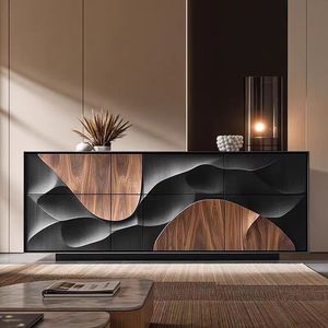 Ánh sáng sang trọng <span class=keywords><strong>sideboard</strong></span> pháp phong cách công suất lớn bằng gỗ lưu trữ tủ đồ nội thất nhà phòng khách tủ - Product Image 4