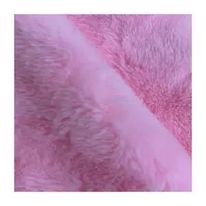 Polyester Fake Rabbit Fur Fabric For Garment Plush Toys Fabric