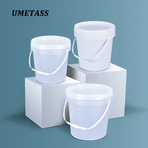 Umetass Hoge Kwaliteit 3 Liter Plastic Emmer Container Met Handvat En Deksel