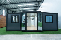 Maison conteneur pliable de 20 pieds – Cabane préfabriquée moderne isolée pour le glamping, les complexes hôteliers et l'utilisation en ADU dans les jardins.