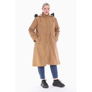 Manteau long en fourrure de vison Vetre pour femme, parka chaude d'hiver, 110 cm, tailles 42-56, imperméable, capuche amovible, vêtements d'extérieur pour femmes - Product Image 1