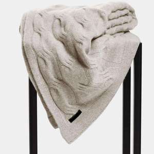 <span class=keywords><strong>2025</strong></span> manta fabricante personalizado invierno viaje de lujo Unisex lana Cachemira Cable manta de punto - Product Image 2