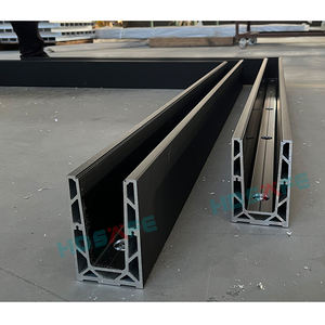 HDSAFE-Clôture en verre pour villa, hôtel, extérieur, garde-corps en verre, barrière de balcon, profilé de garde-corps en U en aluminium noir - Product Image 3