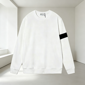 Nouveau style 2026 – Pull en maille décontracté et extensible en coton noir pour <span class=keywords><strong>homme</strong></span>, coupe oversize, motif île - Product Image 4