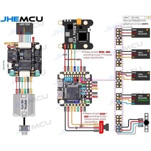 SPARKHOBBY JHEMCU F405 NOXE V2 3-6S LIPO Contrôleur de vol Baro OSD 16MB Box 5V 10V Dual BEC 20x20mm Hole pour RC FPV Drones - Product Image 5
