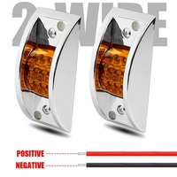 Feu arrière LED chromé Hnld, feu de position latéral, feu de gabarit pour bus, camion, remorque, 12V-24V, étanche, clignotant latéral chromé