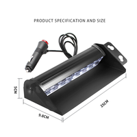 Nueva Luz de Advertencia Estroboscópica de Emergencia para Automóviles y Camiones HILMO, 8 LED, Luz de Circulación Diurna Intermitente, 12 V