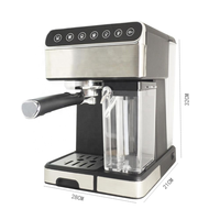 Thema 20bar Vapeur Mousse De Lait Multi Fonction 2in1 Capteur Tactile Semi Automatique Machine À Café Espresso Avec Boîte À Lait