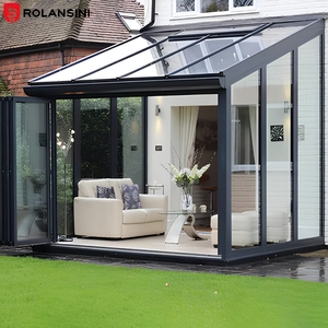 Véranda en aluminium Rolansini, imperméable, isolée, <span class=keywords><strong>pour</strong></span> jardin, serre extérieure, utilisation comme solarium - Product Image 3