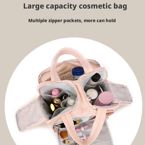 Large Capacity Cosmetic <b>Bag</b> Female Travel Wash Handbag Bathroom Partition Shower <b>Makeup</b> Unisex Toiletries Organizer Purse - Product Image 2