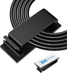 XZH-40 3M Rectangular Auto-adesivo Cable Management Clips Cord Organizer Fiação Fixação Assento Preto/Branco Fivela clipes de cabo - Product Image 5