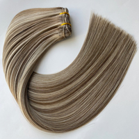 Extensions de cheveux humains à double trame, nouvelle tendance 2026, cheveux vierges, doux, lisses, cheveux chinois, toutes les couleurs, adaptées à la trame à la machine