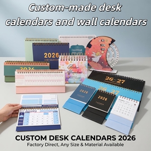 Calendriers promotionnels de bureau <span class=keywords><strong>365</strong></span> <span class=keywords><strong>jours</strong></span> 2026 en papier kraft laminé, découpés sur mesure, impression personnalisée, vente en gros Chine - Product Image 6