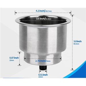 Portavasos de té de acero inoxidable marino LED de alta calidad para pontón barco yate - Product Image 5