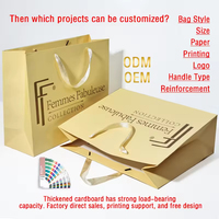 Sac en papier d'emballage en carton avec logo personnalisé, sac en papier écologique de luxe, sac cadeau, sac en papier pour bijoux avec poignées