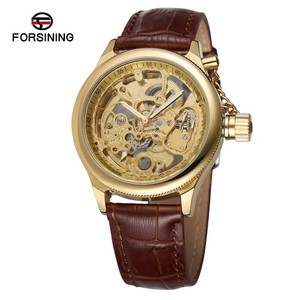 For Custom Leather <b>Skeleton</b> Mens Sports Mechanical <b>Watch</b> with Power Reserve New <b>Automatic</b> - Product Image 2