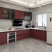 Armoires de cuisine authentiques et sophistiquées en aluminium et PVC haute densité : Solution clé en main pour projets de villas