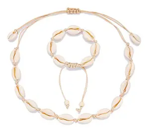 Bán Sỉ Vòng Cổ Choker Vỏ Sò Màu Trắng Đen Tự Nhiên Thật Cho Nữ