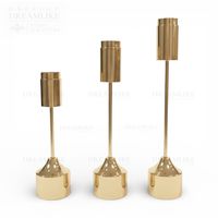 Ensemble de porte-bougies en métal martelé vintage pour centre de table rustique de ferme, décoration de mariage