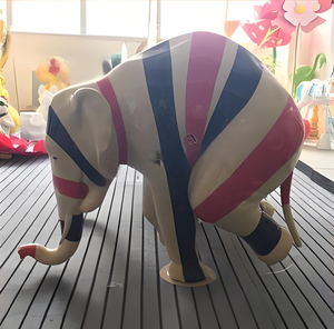 Statue di Animali in Resina e Fibra di Vetro su Misura, Grandi Sculture di <span class=keywords><strong>Elefanti</strong></span>, Sculture di <span class=keywords><strong>Elefanti</strong></span> Acrobatici Dipinte - Product Image 6